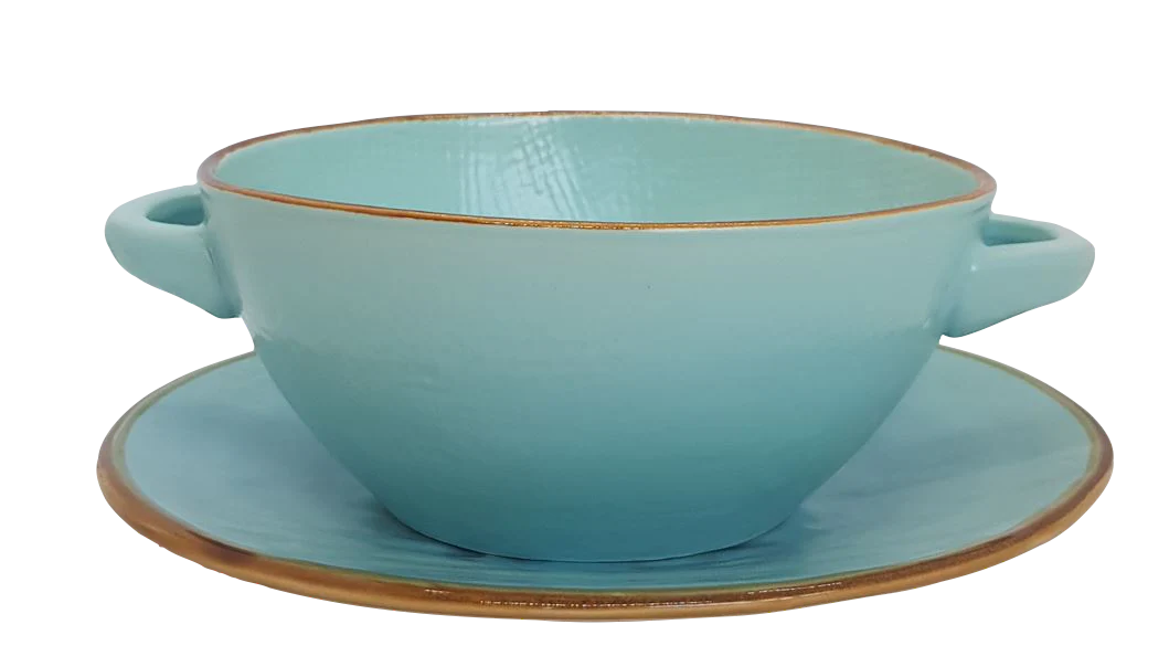 Soepkom met Onderbord - Turquoise - Afbeelding 3