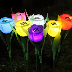 SolarTulip - Solar Tuinlamp in Tulpvorm voor Sfeervolle Buitenverlichting