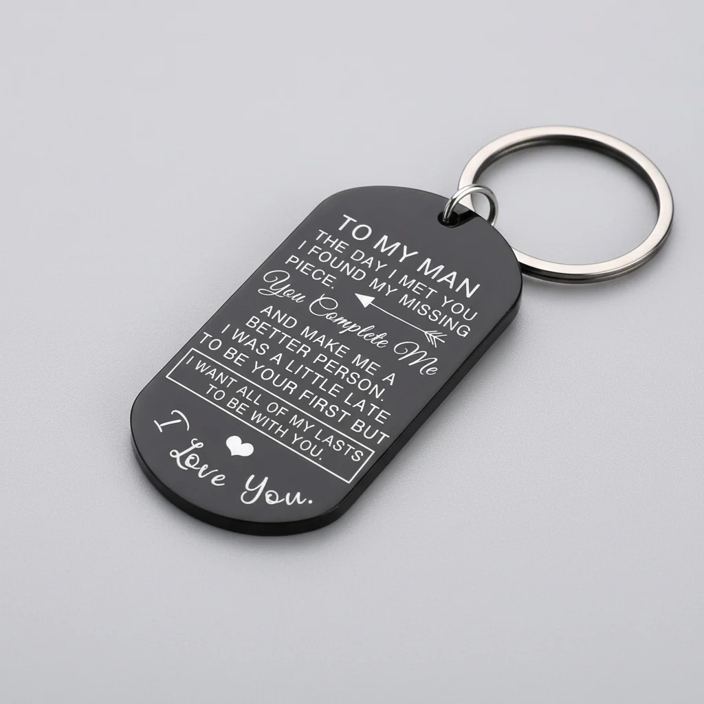 Sleutelhanger RVS Gegraveerde Liefdesboodschap Geschenk - Afbeelding 4