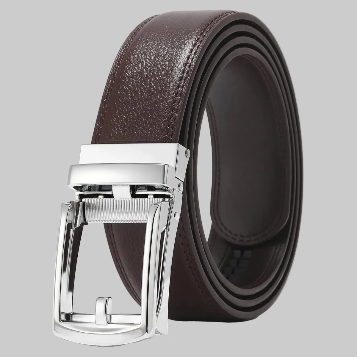 Leren Automatische Riem Heren Verstelbare Gesp Zonder Gaten - Afbeelding 4