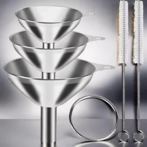 Trechter Set RVS Keuken Flessen Kruiden Vullen