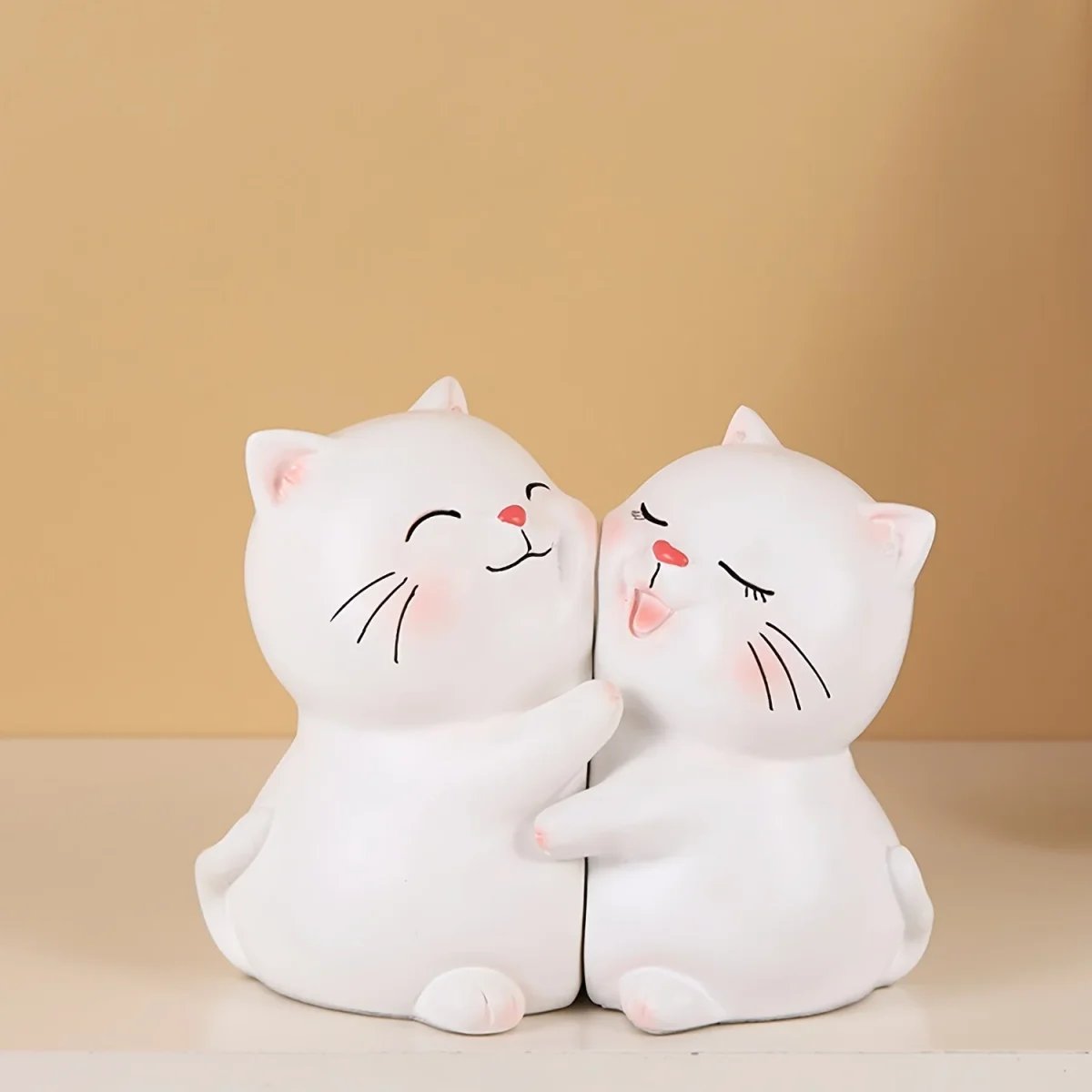 LoveCats - Charmante Hars Kat Boekensteunen - Perfect voor Thuis & Kantoor Decoratie - Afbeelding 4