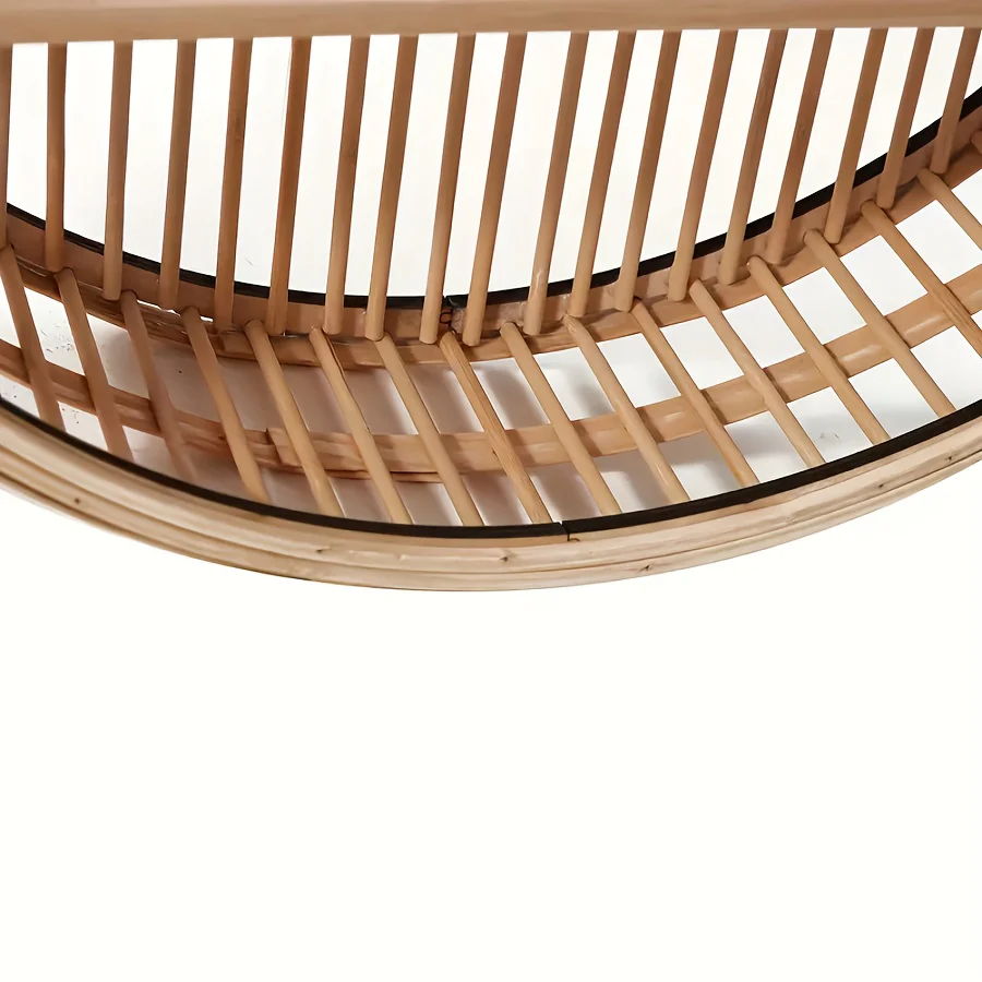 BambooShelf - Ronde Bamboe Wandplank - Retro Stijl Handgemaakt - Afbeelding 6