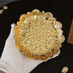GoudServe - Gouden Metalen Fruitmand in Filigree-Stijl
