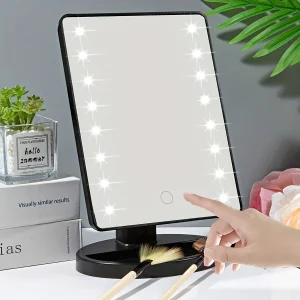 16LED Verlichte Make-up Spiegel – Dual Power, Met Aanraakscherm en Verstelbare Helderheid, USB Gevoed