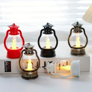 VintageGlow - Charmante LED Kerstlantaarn op Batterijen