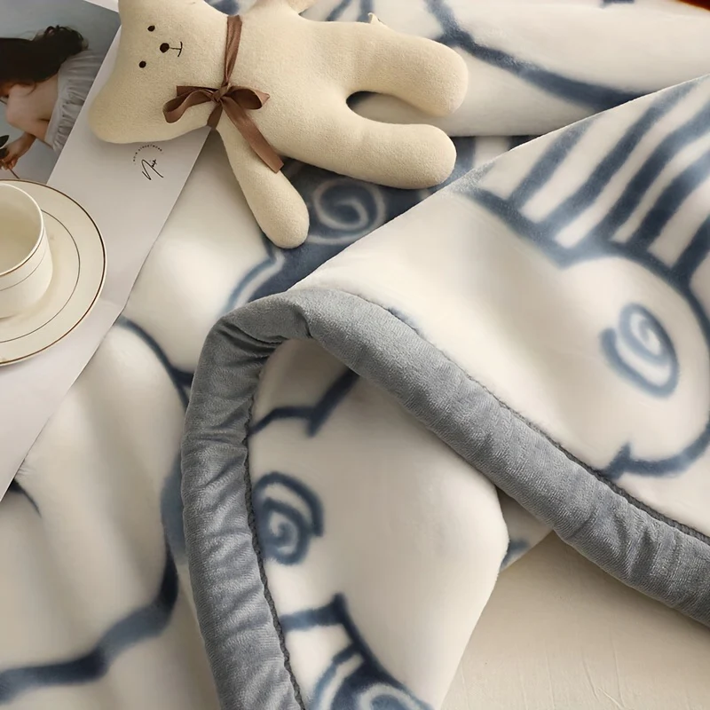 Ultra-Zachte Fleece Deken - Cartoon Print, Perfect Voor Alle Seizoenen, Machinewasbaar - Afbeelding 3