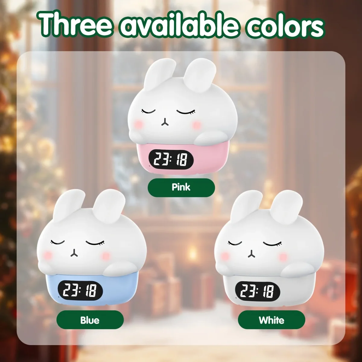 BunnyGlow - Kleurveranderend Nachtlampje en Wekker - Afbeelding 6
