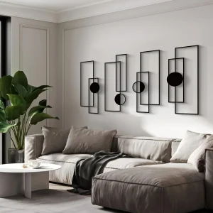 FashionLines - 4-delige Fashion-Thema Metalen Muurkunst