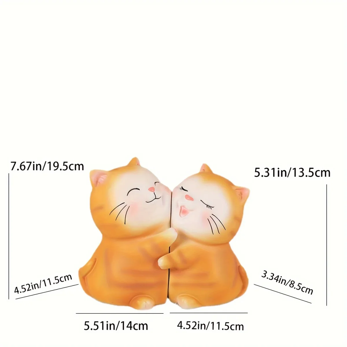 LoveCats - Charmante Hars Kat Boekensteunen - Perfect voor Thuis & Kantoor Decoratie - Afbeelding 9
