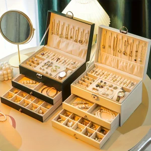 Sieraden Organizer Box – Luxe Opbergdoos voor Kettingen, Ringen en Armbanden