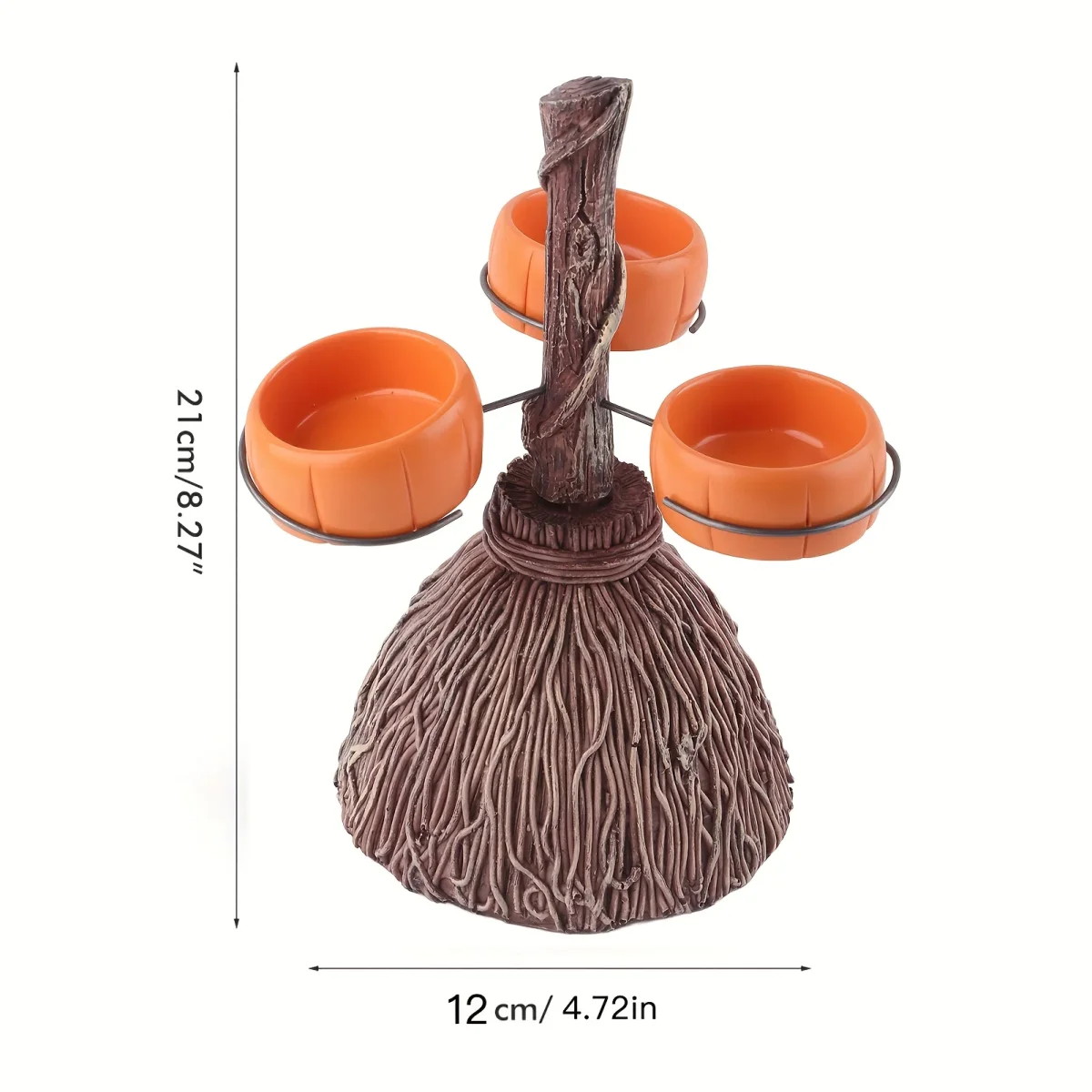 BroomServe-Harschaaltjes - Feestelijke Halloween Kommen op Bezemsteel - Afbeelding 3