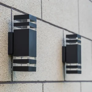 DualWall - Dubbelkopse Buitenmuurlamp, Modern Design, Bedraad