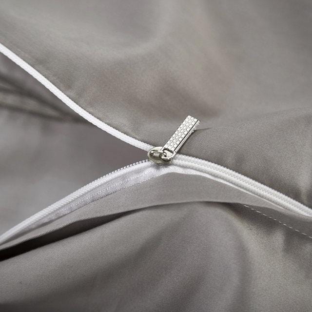 Bamboo White Bloom Duvet Cover Set - Egyptisch Katoen - Afbeelding 5