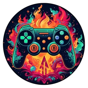 Gamepad Ontwerp Ronde Vloerkleed - Lichtgewicht, Antislip en Wasbaar, Geschikt voor Woonkamer, Slaapkamer en Keuken