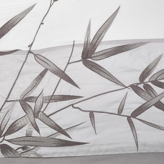 Bamboo White Bloom Duvet Cover Set - Egyptisch Katoen - Afbeelding 3