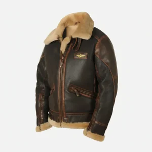 Vintage Pilotenjas Warme Voering Koude Dagen